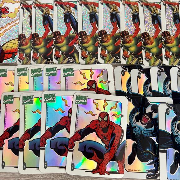 Vintage 1995 CEL Spiderman Vending Machine Holo PRISM Stickers Set of 76 EUC - Picture 5 of 11